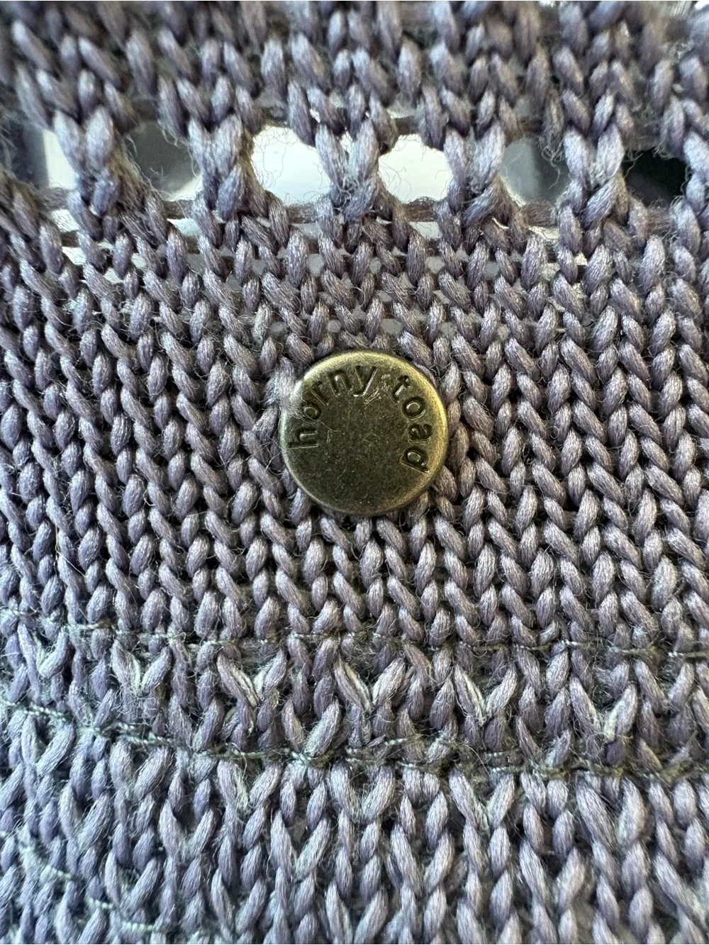 Horny Toad Packable Wide Brim Sun Hat Travel‎ Garden Hike Blue Knit Mesh Resort
